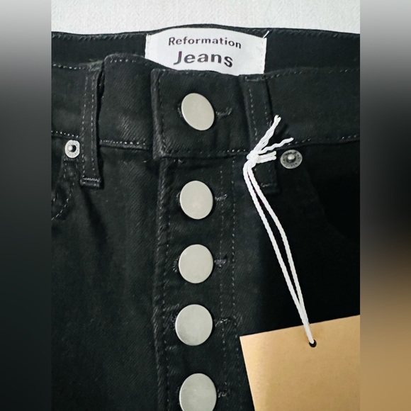 Reformation Harper Button Fly High Rise Skinny Jeans - 24 - Picture 3 of 3